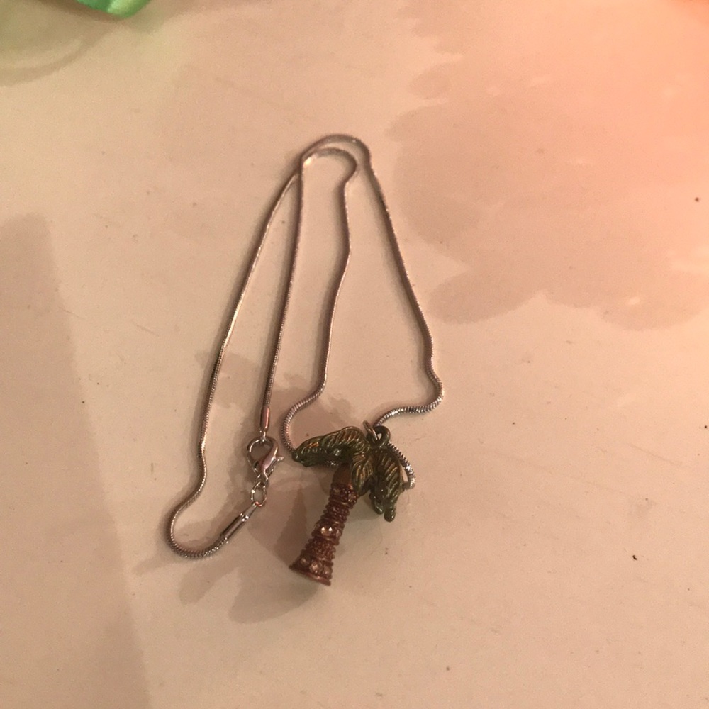 Never worn palm tree necklace